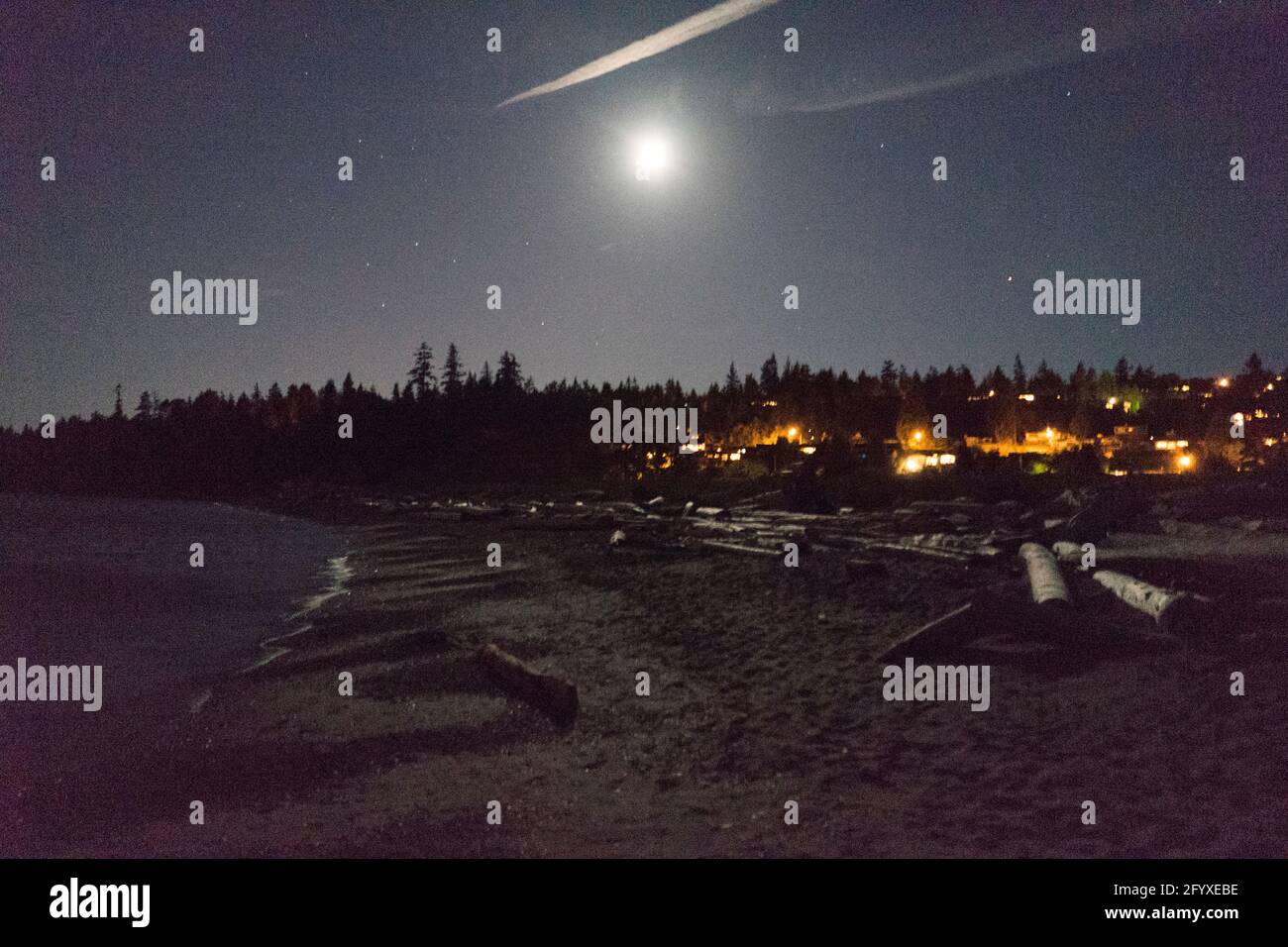 La mezzanotte nuotare in Nanaimo, British Columbia, Canada Foto Stock