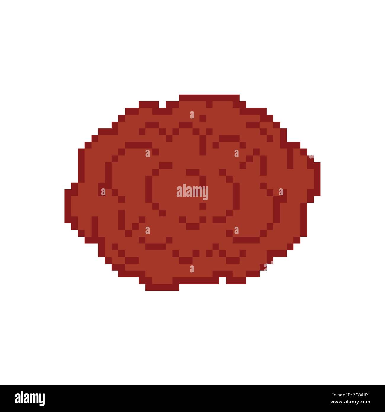 Polpette di meatball pixel art. 8 bit. Cibo pixelato Illustrazione Vettoriale