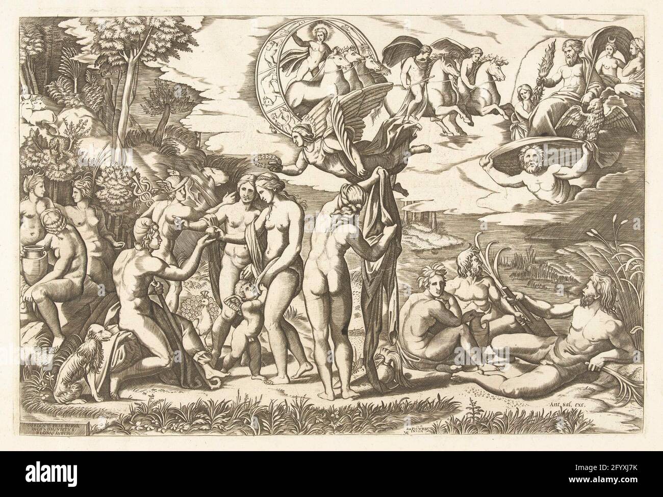 Giudizio di Parigi. Foto Stock