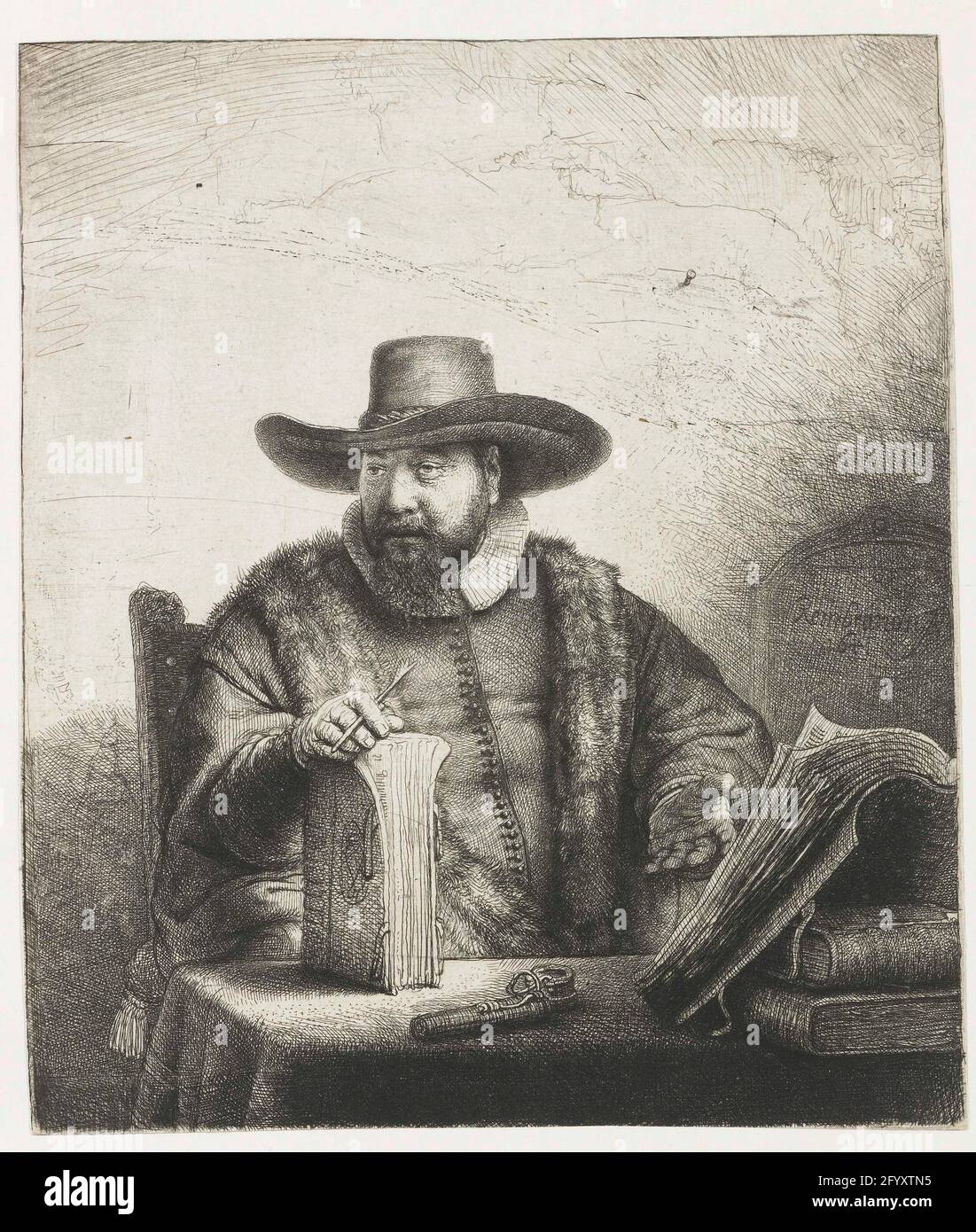 Il predicatore Cornelis Claesz. Anslo. Foto Stock