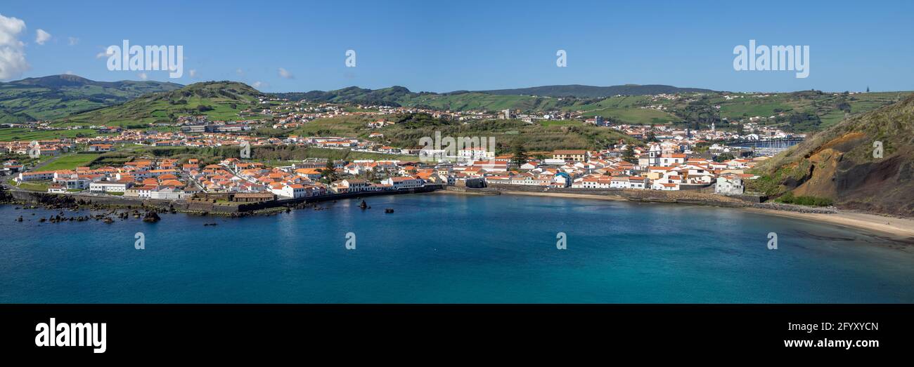 Forte de São Sebastião e Porto PIM Bay da Miradouro da Lira Foto Stock