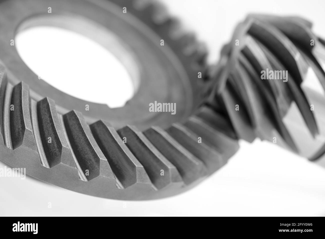 Ruote dentate del motore, concetto industriale di fondo Foto Stock