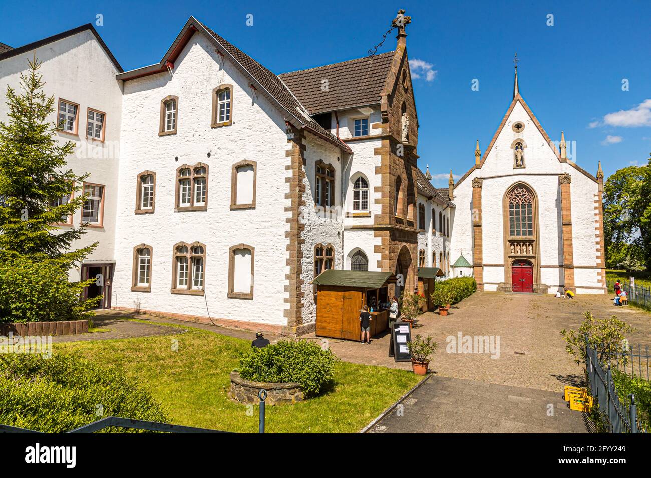 Abbazia di Mariawald a Heimbach, Germania. Monastero Trappista che produce liquore Foto Stock