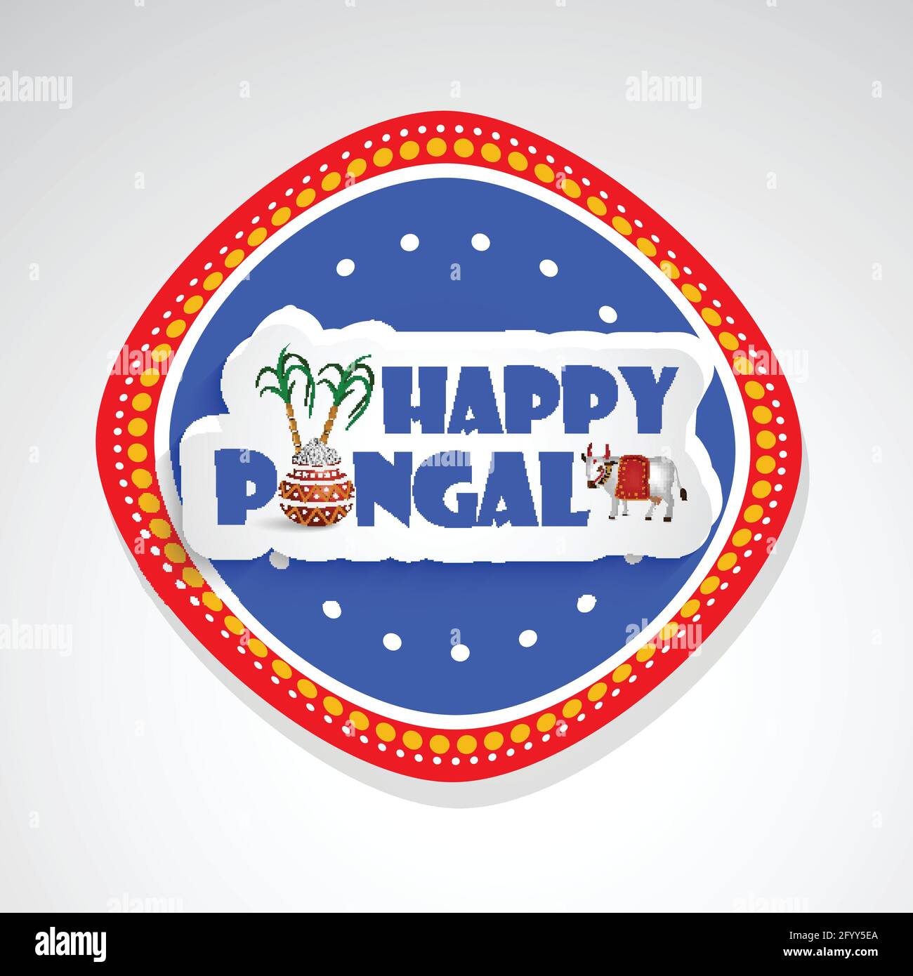 Pongal sfondo Illustrazione Vettoriale