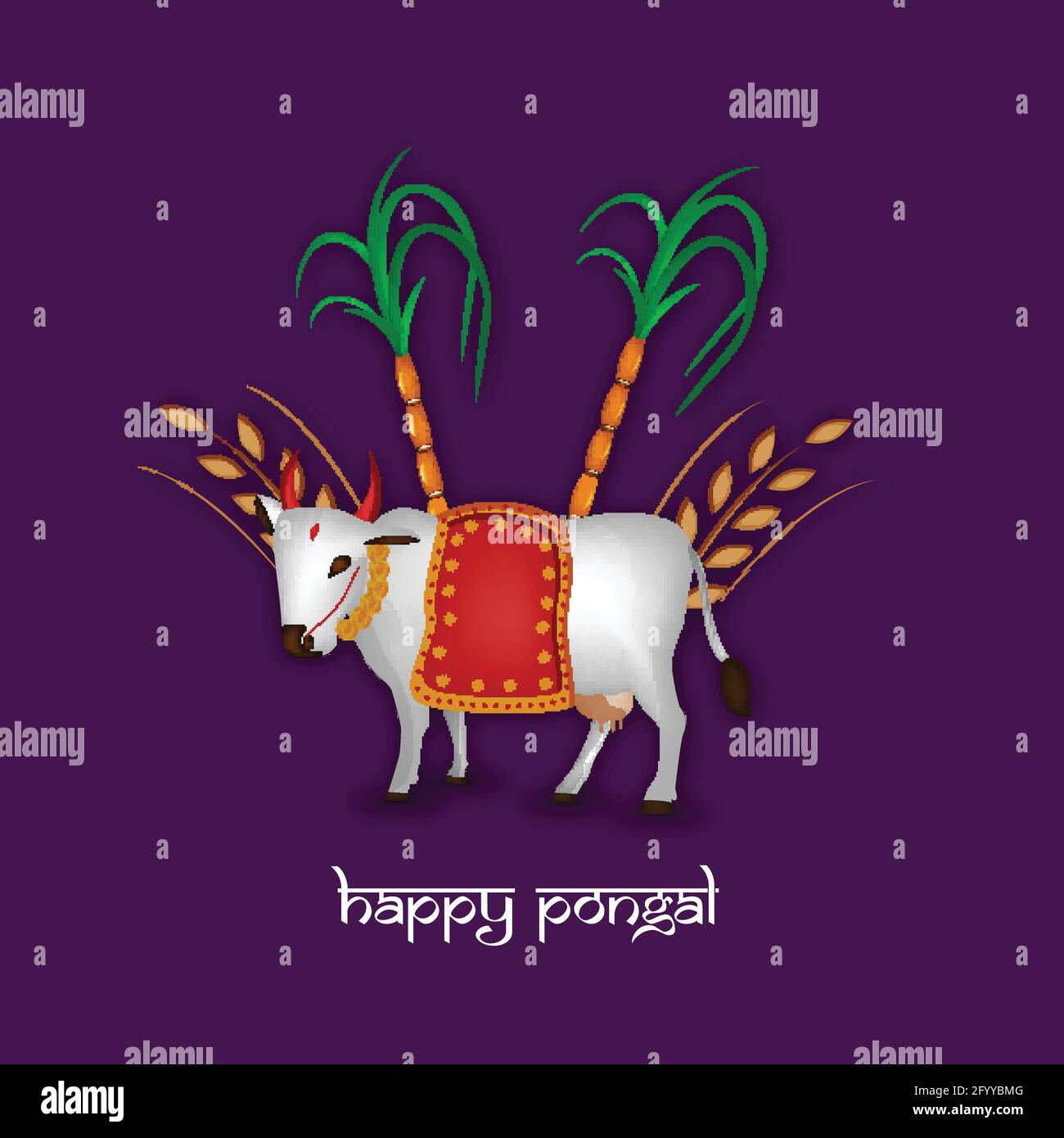 Pongal sfondo Illustrazione Vettoriale