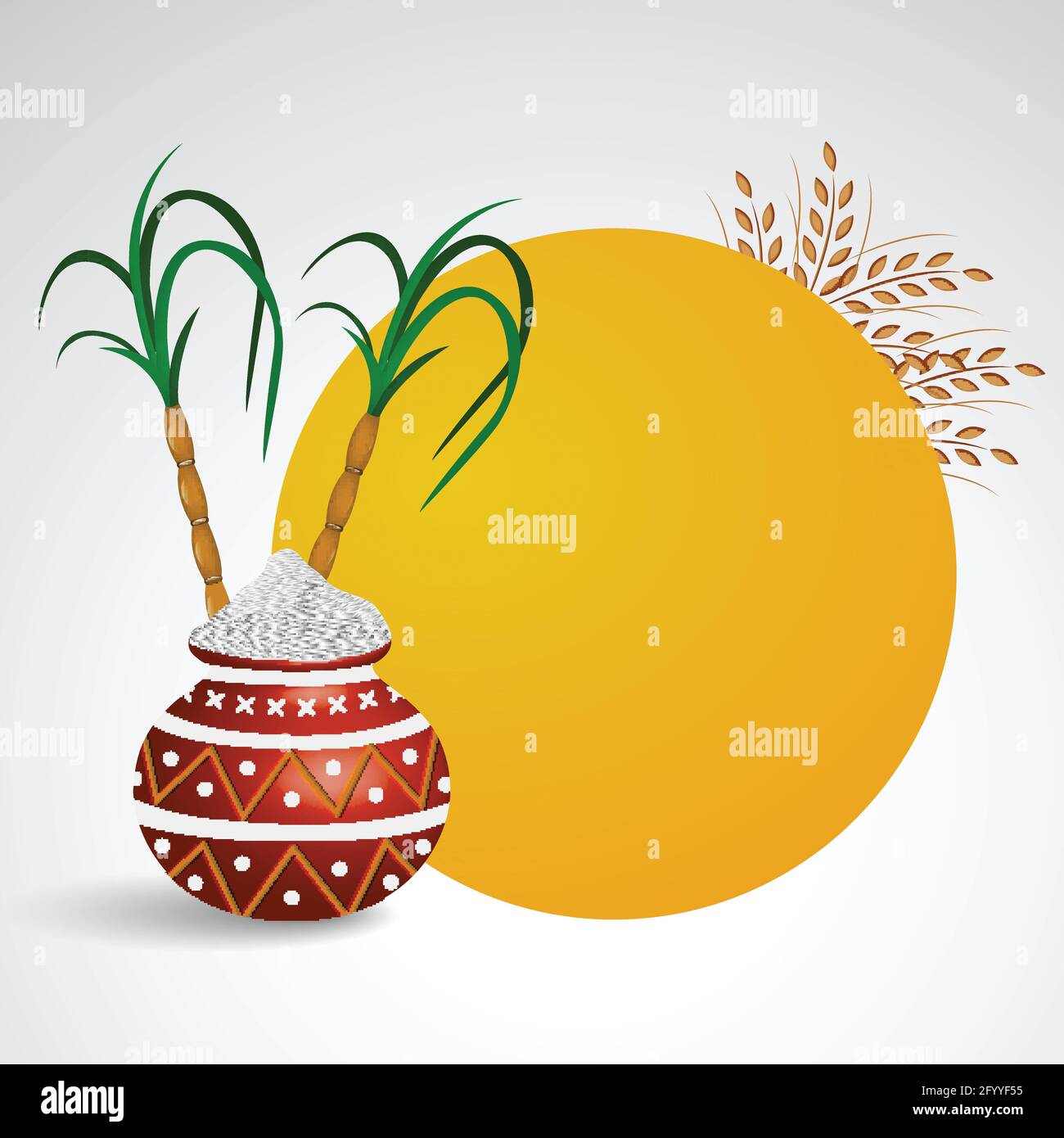 Pongal sfondo Illustrazione Vettoriale