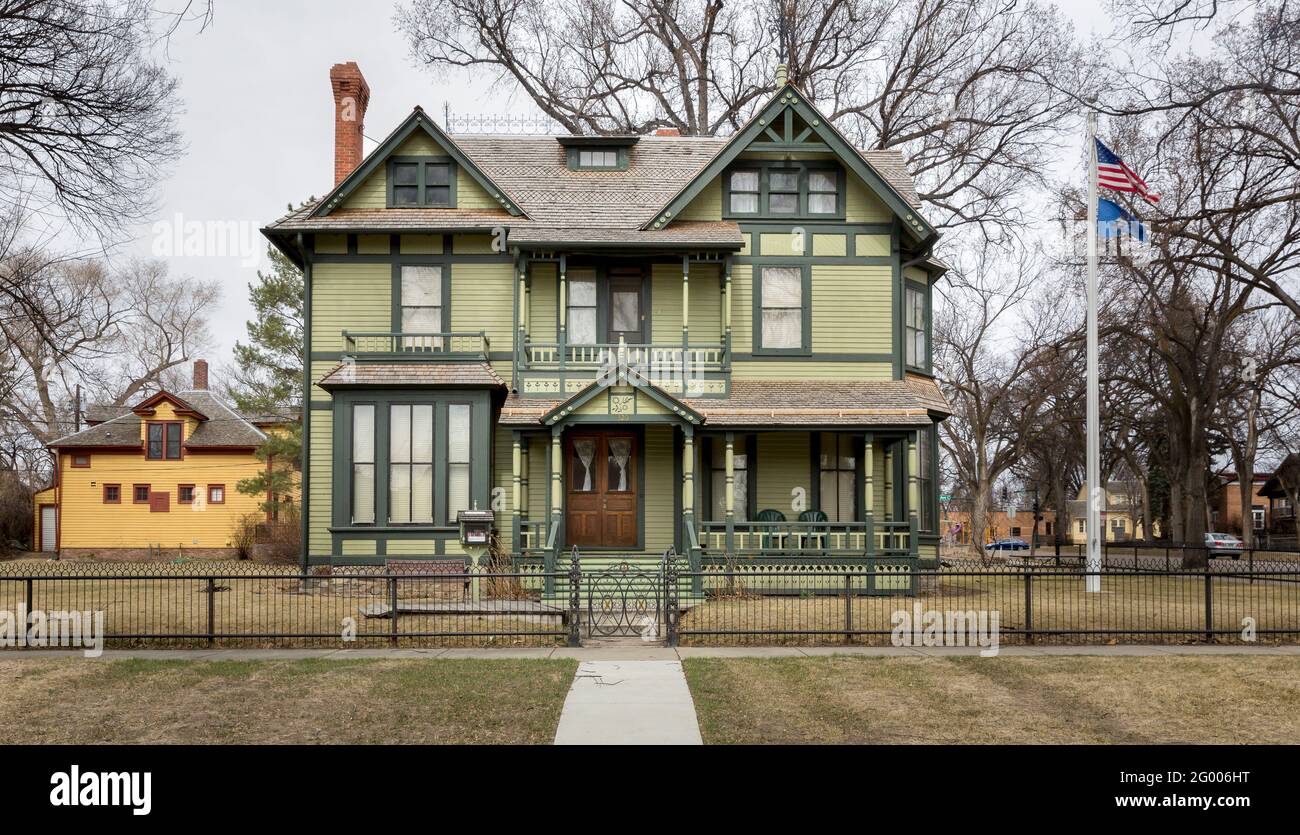 1884 Casa vittoriana fu la residenza dei Governatori del North Dakota a Bismarck dal 1893 al 1960. ASA Fisher era il proprietario originale e successivamente vendette t Foto Stock