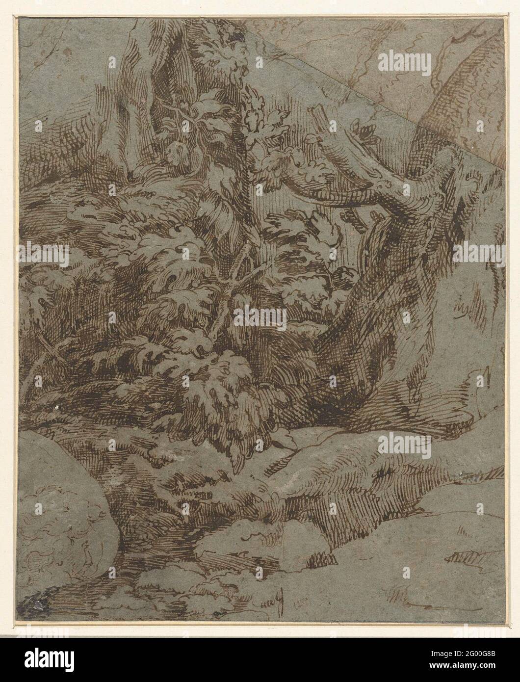 Studio di un paesaggio. Progettare una stampa. Foto Stock