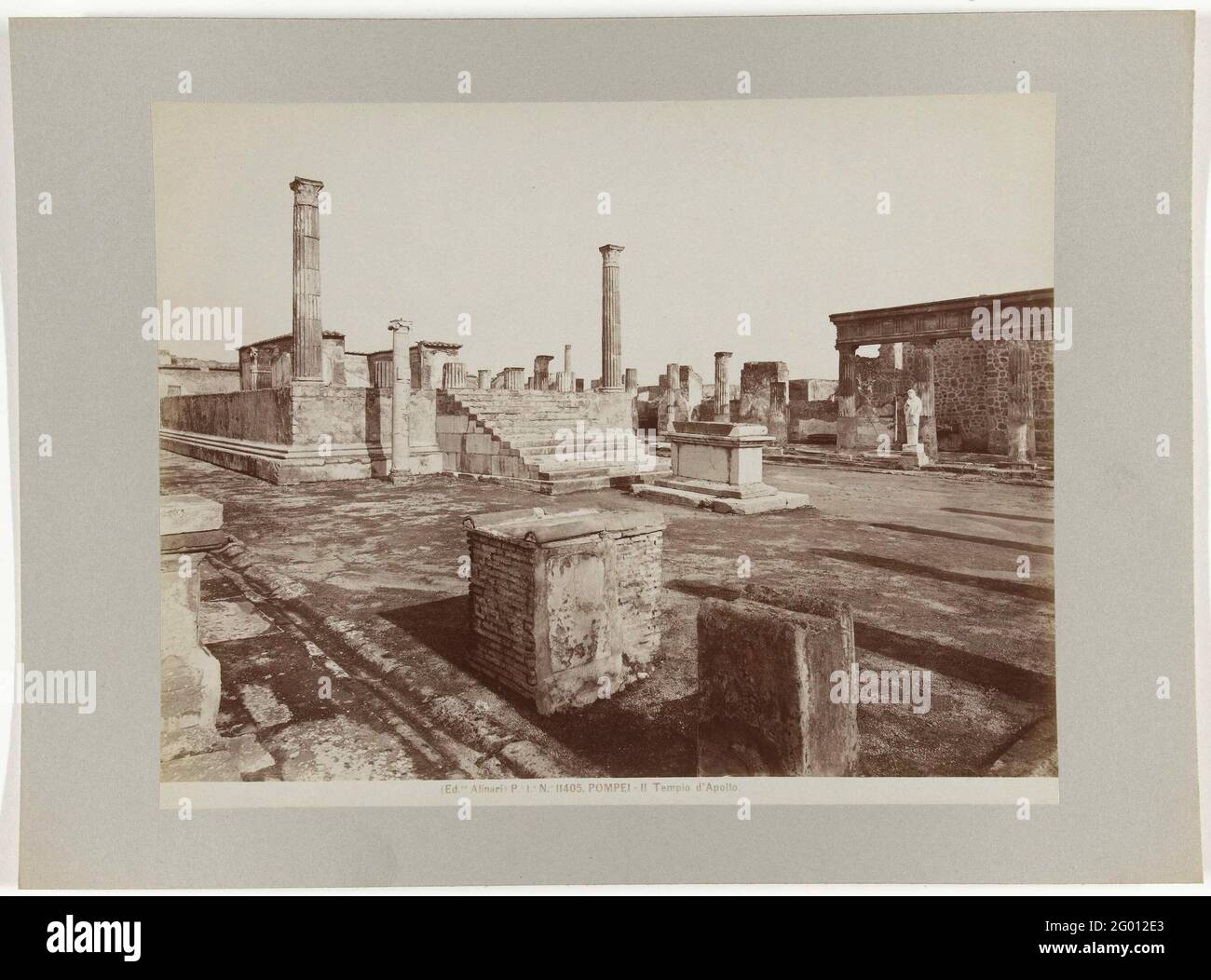 Tempel Van Apollo te Pompeï; P.1.a n. 11405. Pompei - il Tempio di Apollo ... Foto Stock