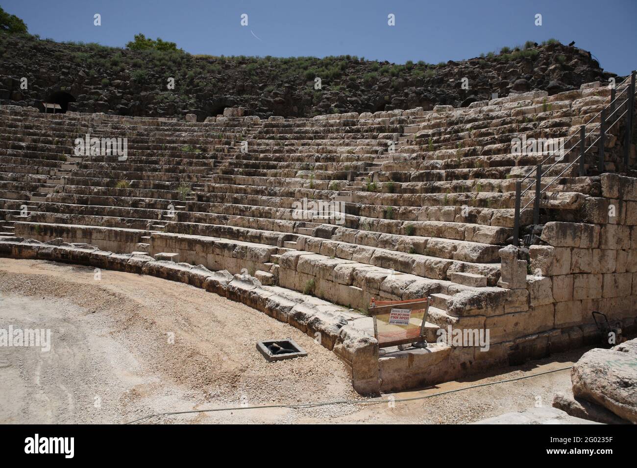 Parte del 7000 - sede ben conservato teatro romano, è stato costruito nel 2 ° secolo sui resti del 1 ° secolo CE teatro a Beit She'an o S. Foto Stock