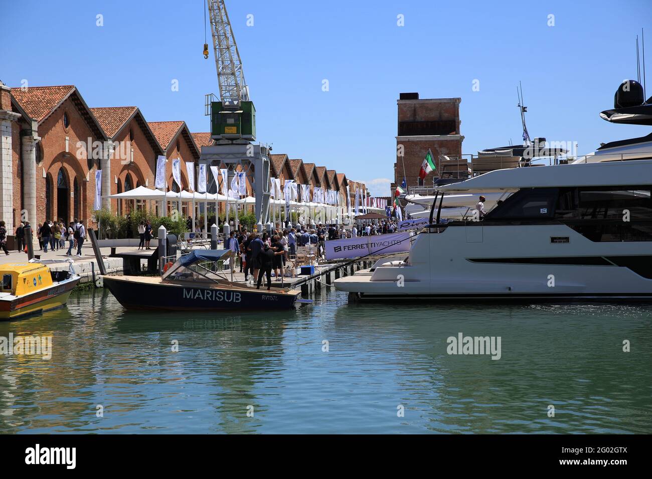 L'edizione 2021 del Salone Nautico di Venezia in Arsenale of Venezia 2021 maggio Foto Stock