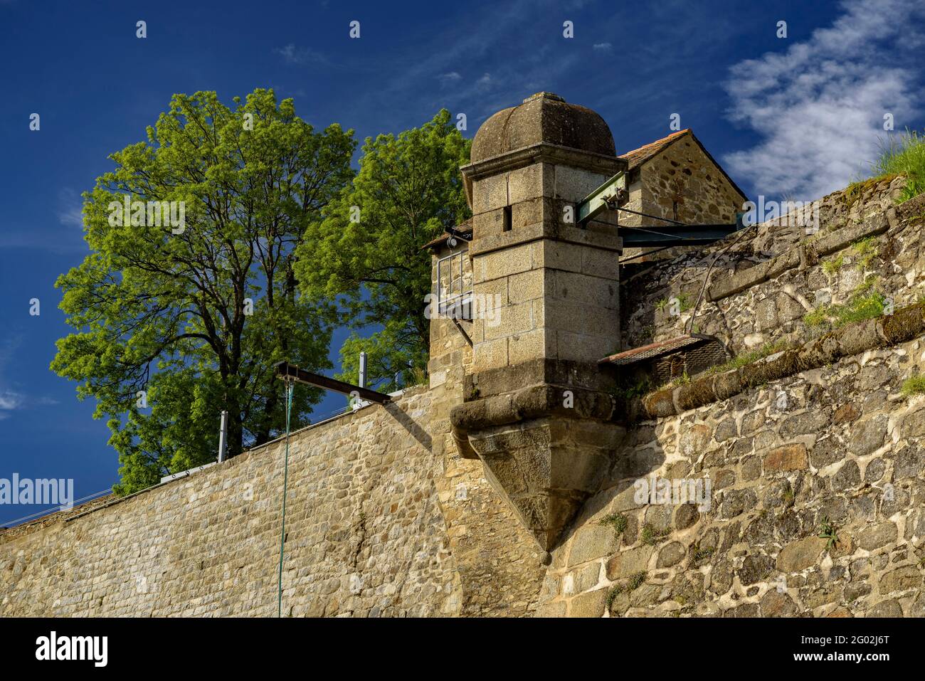 Fortificazione di Vauban che cinta la città di Mont-Louis (Pirenei Orientali, Occitania, Francia) Foto Stock