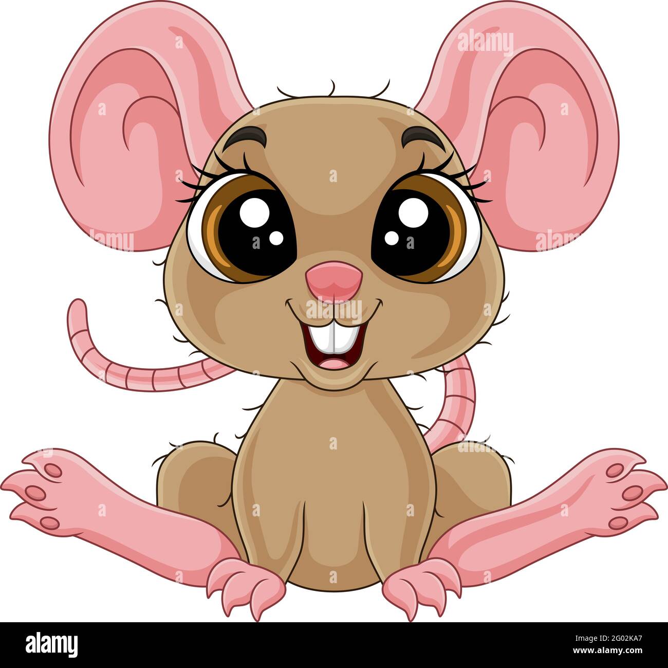 Cartoon carino mouse seduta Illustrazione Vettoriale