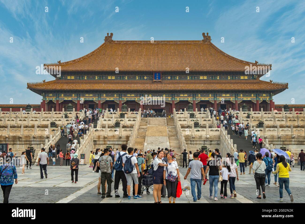 Sala della suprema armonia nella Città Proibita di Pechino, Cina Foto Stock