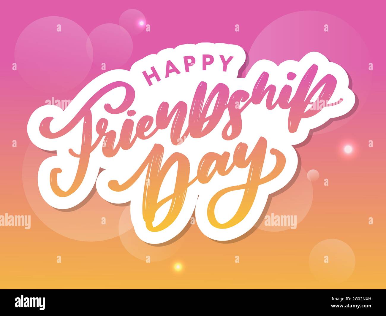 Biglietto d'auguri Happy Friendship Day. Per poster, volantino, banner per il modello di sito Web, schede, poster, logo Vector Illustrazione Vettoriale