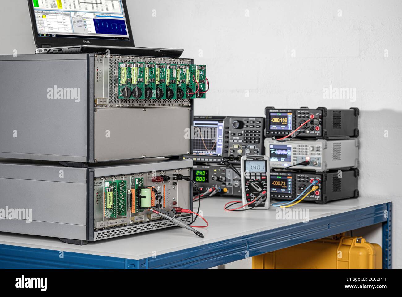 Dispositivo di prova per batterie e accumulatori Foto Stock
