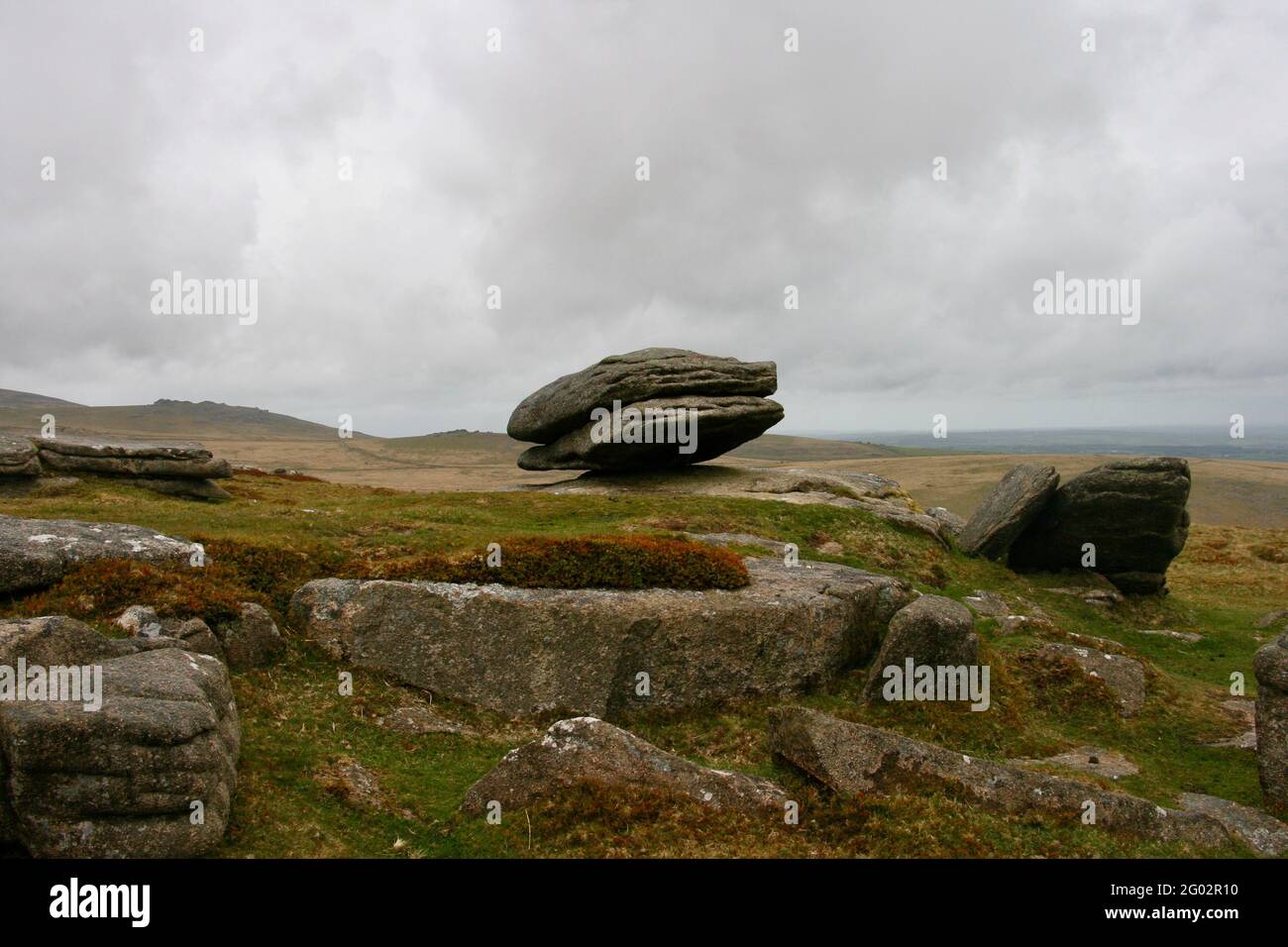 Sperone roccioso nel Dartmoor National Park Devon UK Foto Stock