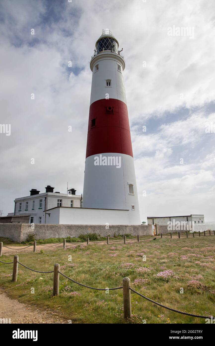 il faro di portland bill sull'isola di portland dorset Foto Stock