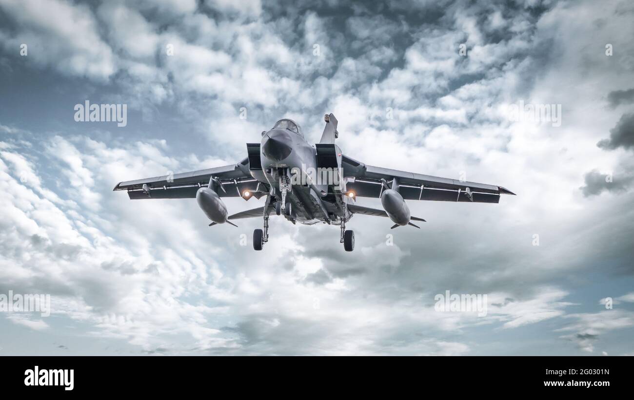 In aereo nel cielo Foto Stock