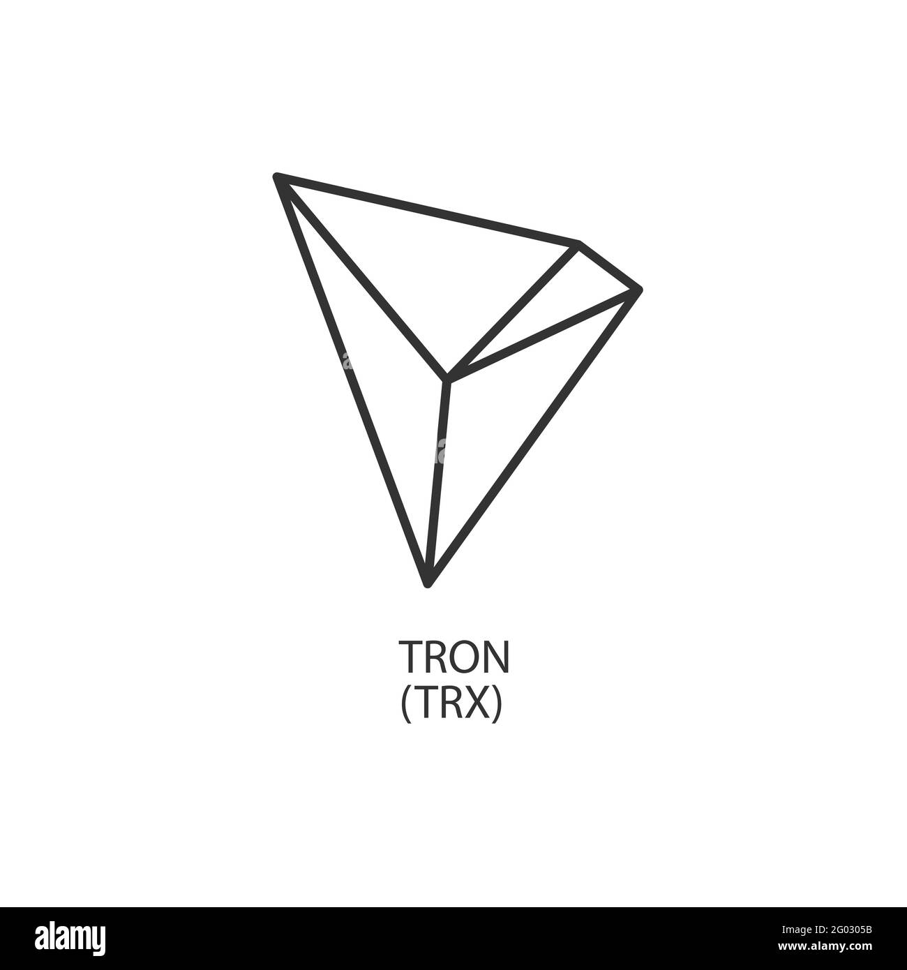 TRON Decentrato blockchain pagamenti Internet-of-Things icona del logo del vettore di crittografia Illustrazione Vettoriale