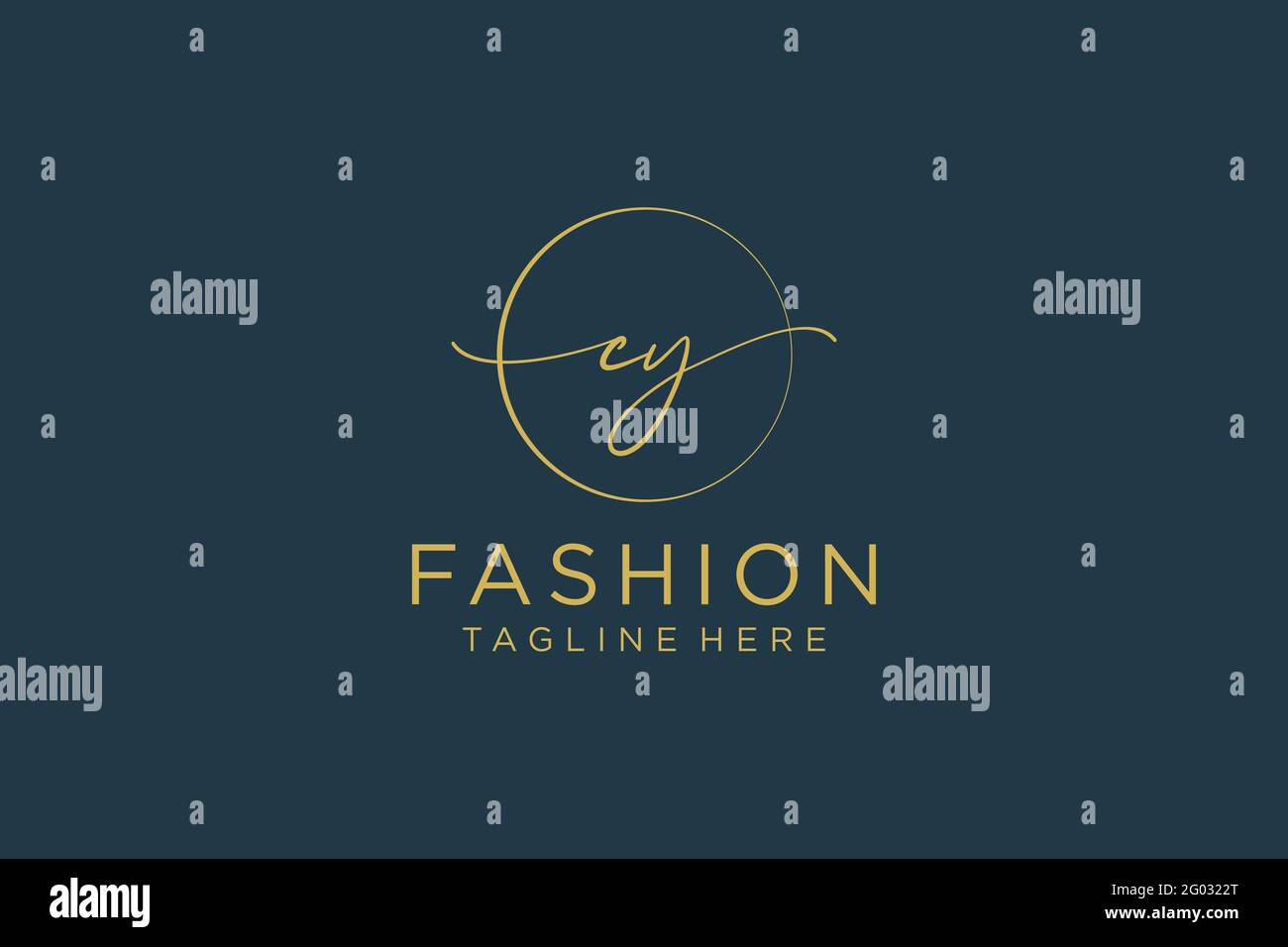 Logo CY Femminile monogramma di bellezza e design elegante logo, scritta a mano logo di firma iniziale, matrimonio, moda, floreale e botanico con creativo Illustrazione Vettoriale