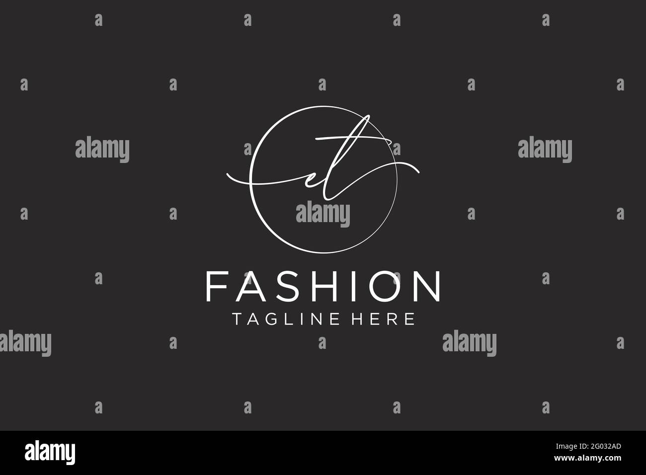 ET Monogramma di bellezza del logo femminile e design elegante del logo, logo di scrittura a mano della firma iniziale, matrimonio, moda, floreale e botanico con creativo Illustrazione Vettoriale