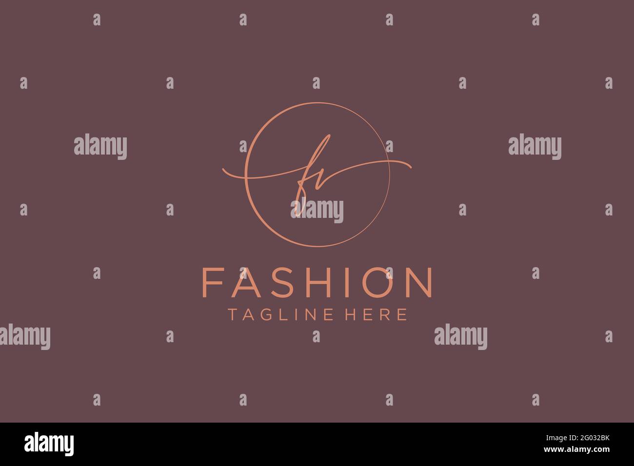 Logo Femminile monogramma di bellezza ed elegante design del logo, logo di scrittura a mano della firma iniziale, matrimonio, moda, floreale e botanico con creativo Illustrazione Vettoriale