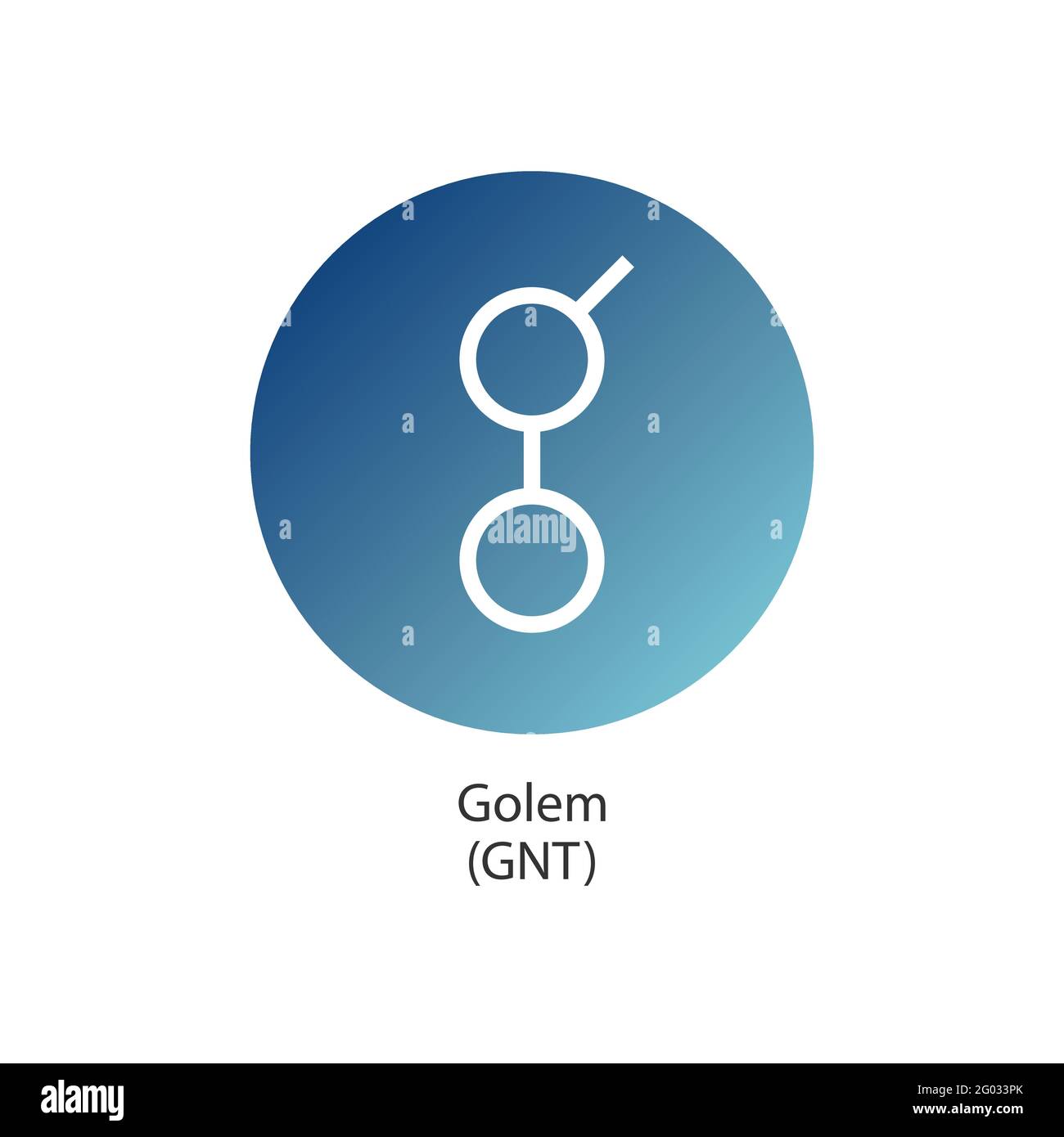 Golem Blockchain decentralizzato pagamenti Internet-of-Things icona del logo del vettore di crittografia Illustrazione Vettoriale