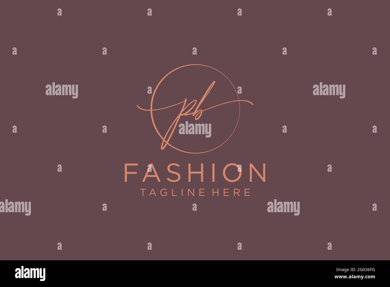PB monogramma di bellezza del logo femminile e design elegante del logo, logo di scrittura a mano della firma iniziale, matrimonio, moda, floreale e botanico con creativo Illustrazione Vettoriale