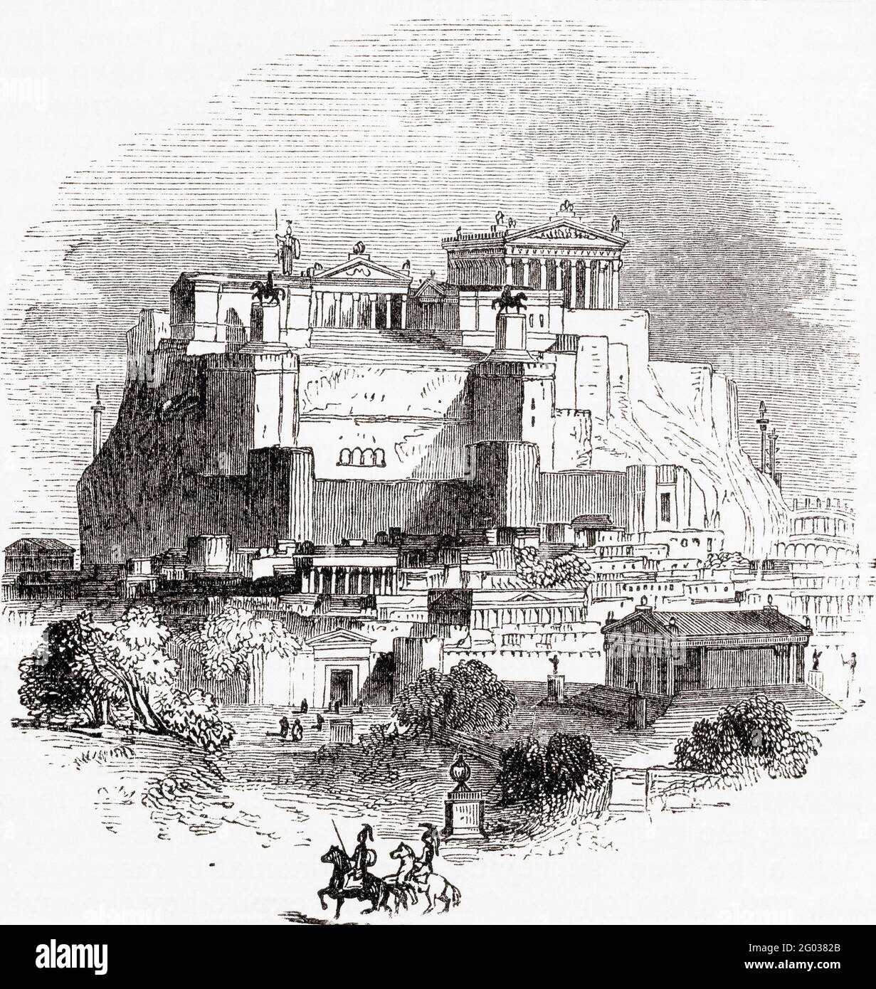 L'impressione dell'artista di Atene restaurata. From A Popular History of Greece, pubblicato nel 1887. Foto Stock