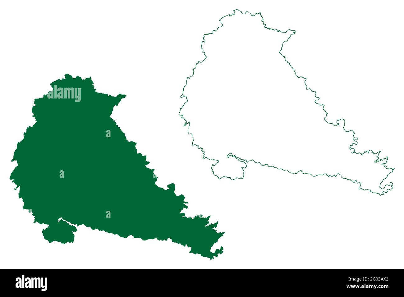 Distretto di Pune (Stato di Maharashtra, Divisione di Pune, Repubblica dell'India) illustrazione vettoriale della mappa, mappa di schizzo di scrimolo Illustrazione Vettoriale