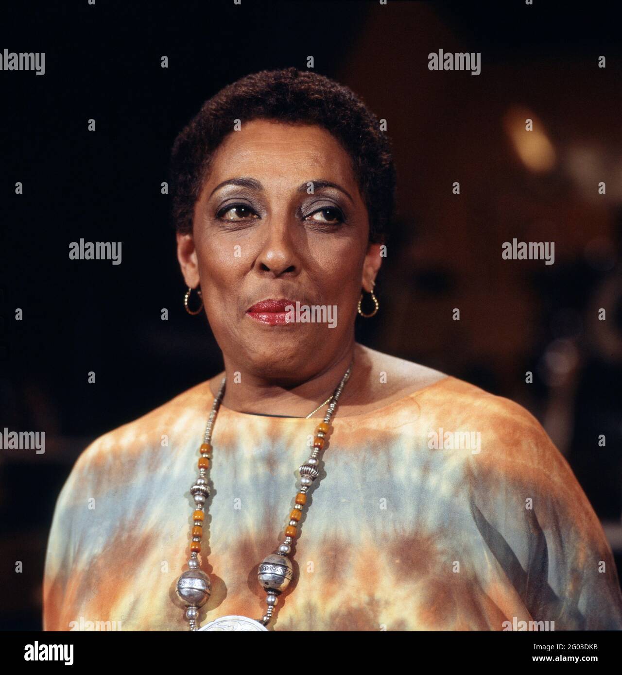 Carmen McRae, americanische Jazz-Sängerin, als Gast in der ARD, Stars im Studio, 1978. Carmen McRae, cantante jazz americano, ospite di ARD TV, Stars in the Studio, 1978. Foto Stock