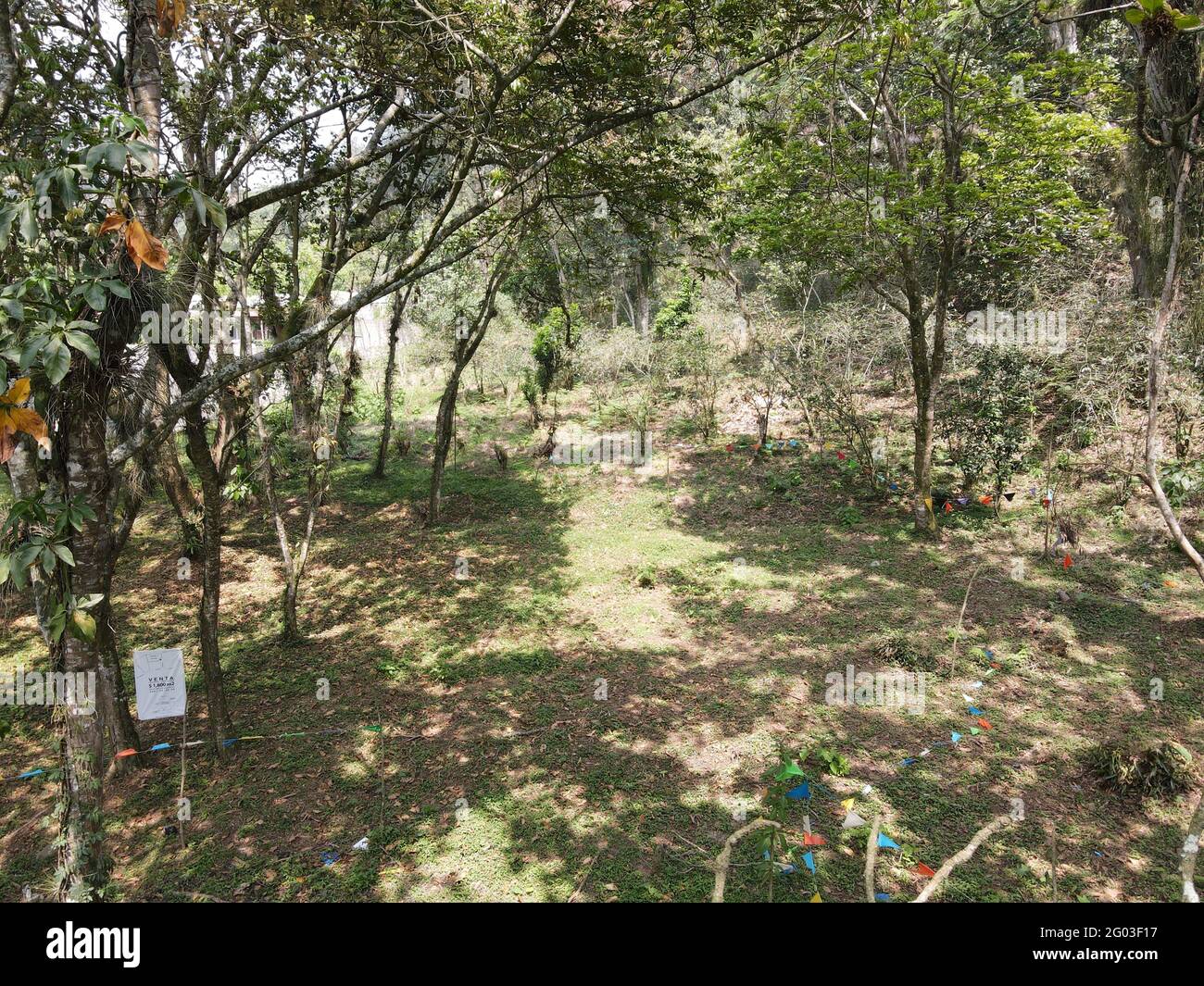 XALAPA, MESSICO - 29 maggio 2021: Volare con il drone e scattare fotografie della zona Coatepec Veracruz Briones, nonché le sue aree verdi, un ar Foto Stock