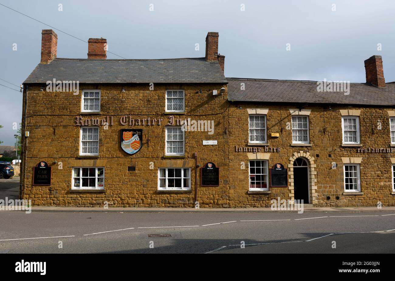 The Rowell Charter Inn, Rothwell, Northamptonshire, Inghilterra, Regno Unito Foto Stock