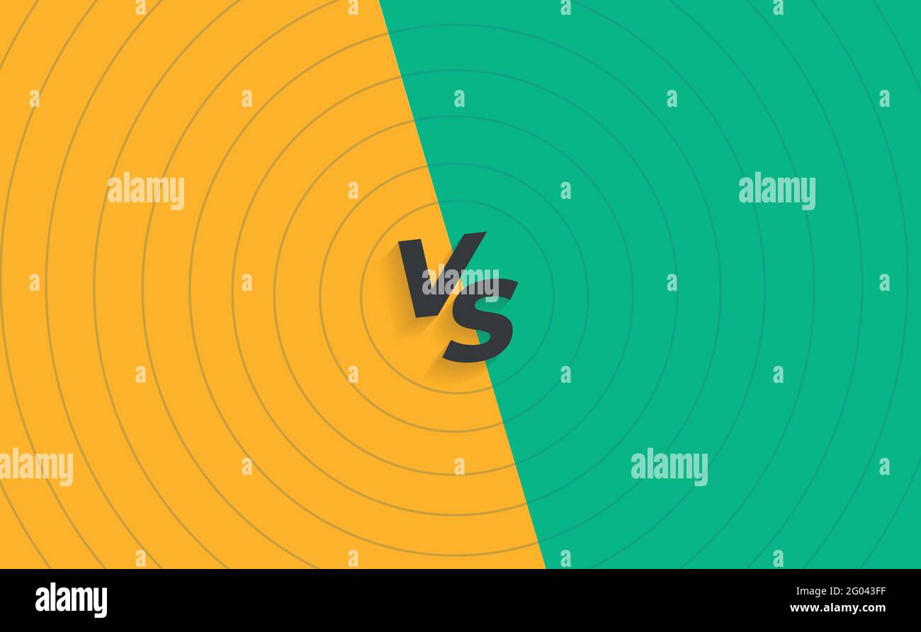 Rispetto al concetto di background. Lettere VS per sport e giochi. Illustrazione Vettoriale