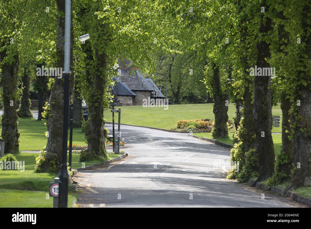 Quarrier's Village, Kilmacolm, Inverclyde, Renfrewshire, Scozia, Regno Unito Foto Stock