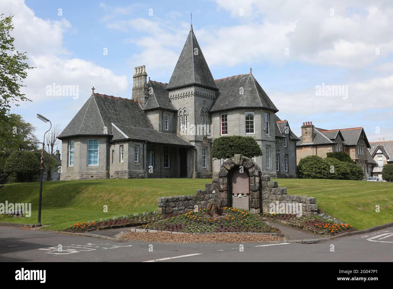 Quarrier's Village, Kilmacolm, Inverclyde, Renfrewshire, Scozia, Regno Unito Foto Stock