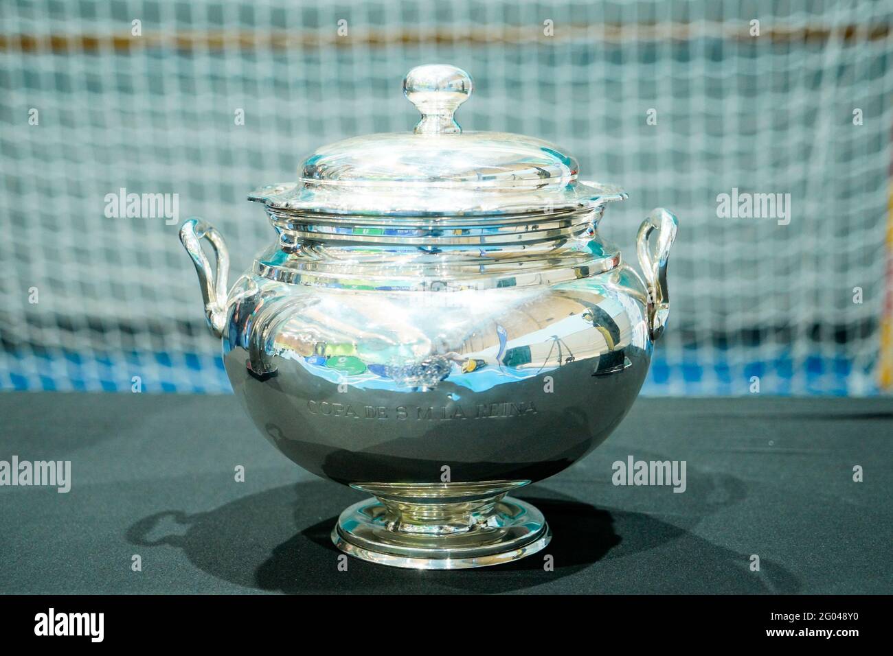 Coppa de la Reina de balonmano trofeo durante Rincon Fertilidad Malaga vs CBM Elche gioco di Liga Guerreras Iberdrola 2020/21 a Pabellon El Limon. (Punteggio finale: Rincon Fertilidad Malaga 25:26 CBM Elche). (Foto di Francis Gonzalez / SOPA Images/Sipa USA) Foto Stock