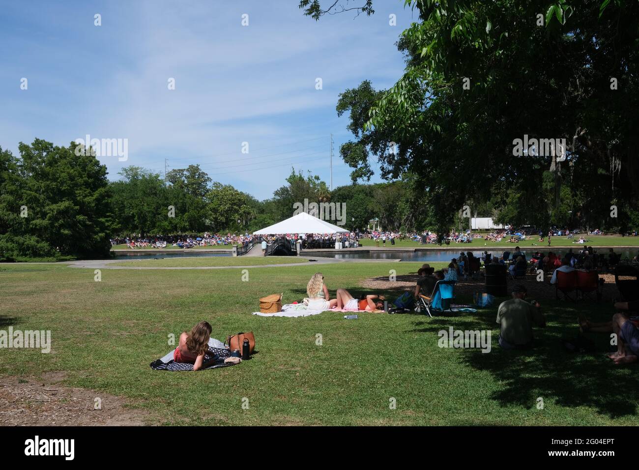 Concerto del Memorial Day nel parco con la Charleston Symphony Orchestra Foto Stock