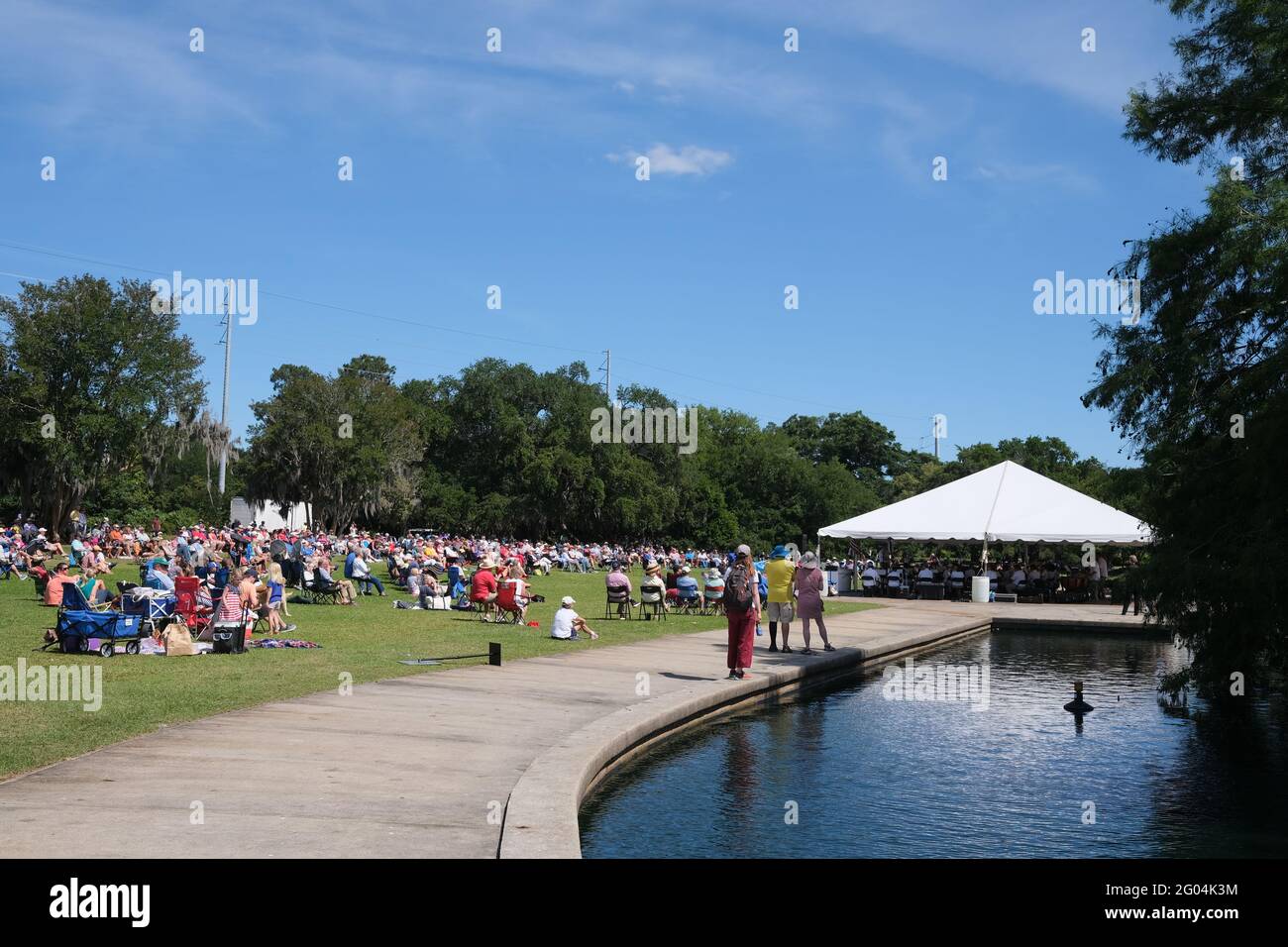 Concerto del Memorial Day nel parco con la Charleston Symphony Orchestra Foto Stock
