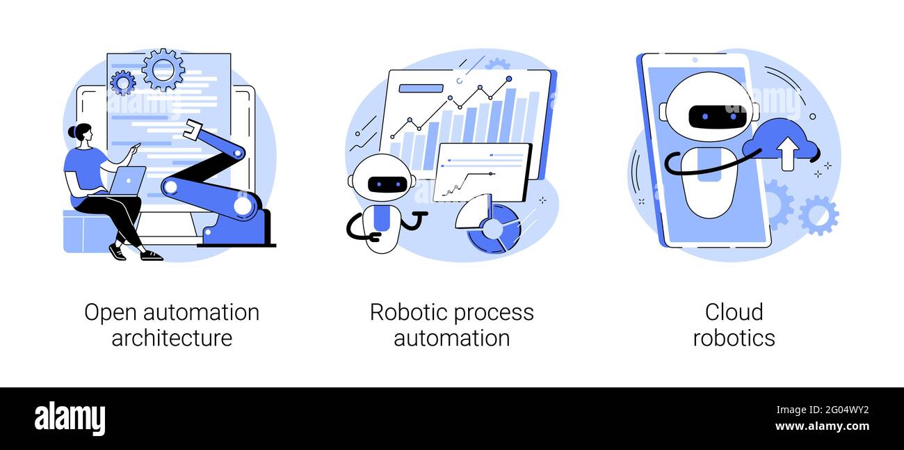Illustrazioni vettoriali di concetto astratto del software basato sull'intelligenza artificiale. Illustrazione Vettoriale