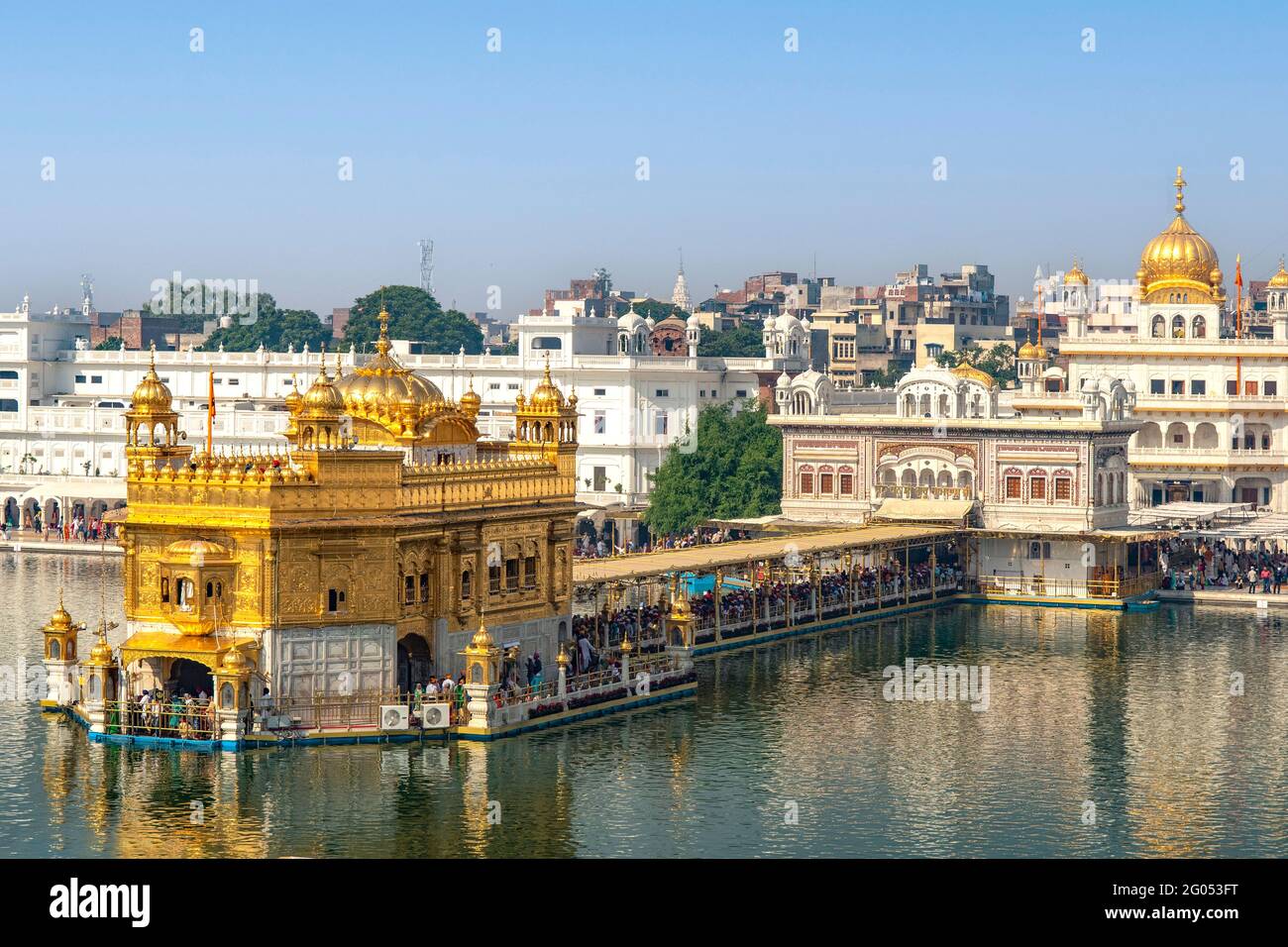 Tempio d'oro a Harmandir Sahib, Amritsar Punjab, India Foto Stock