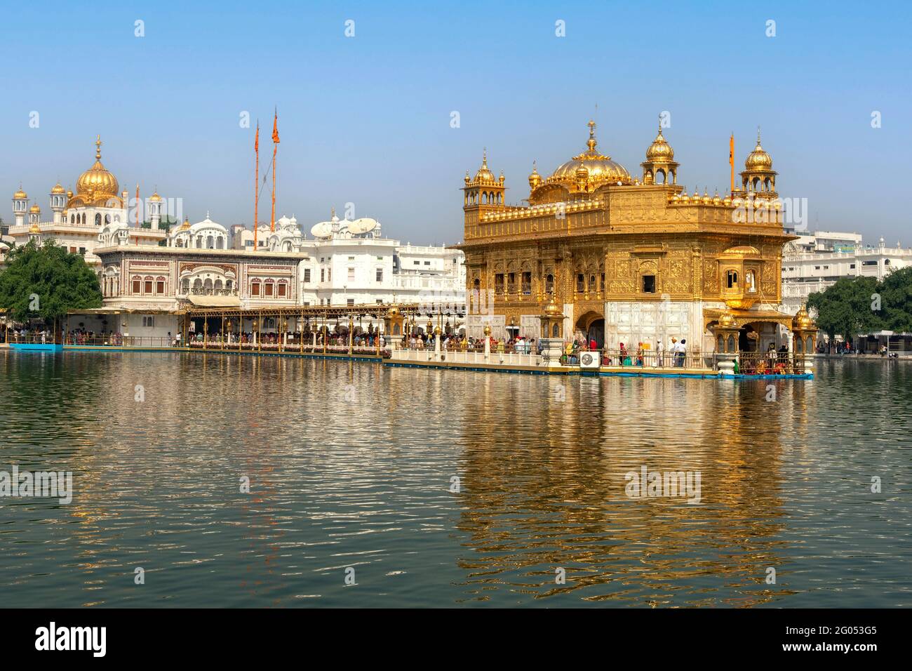 Tempio d'oro a Harmandir Sahib, Amritsar Punjab, India Foto Stock