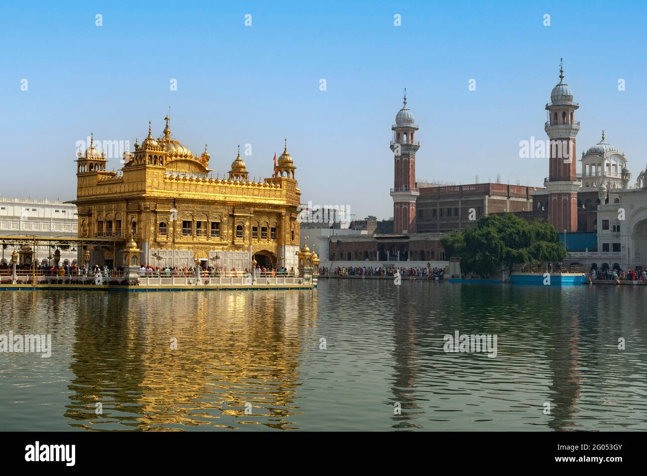 Tempio d'oro a Harmandir Sahib, Amritsar Punjab, India Foto Stock