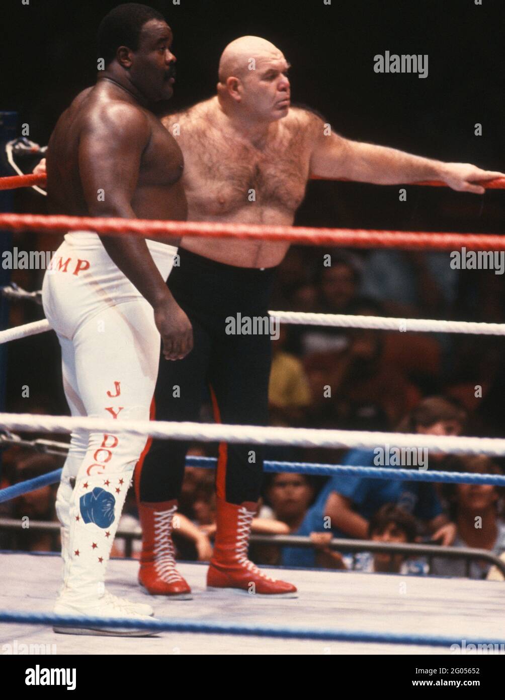 Junkyard Dog George The Animal Steele 1987 Foto di John Barrett/PHOTOlink / MediaPunch Foto Stock