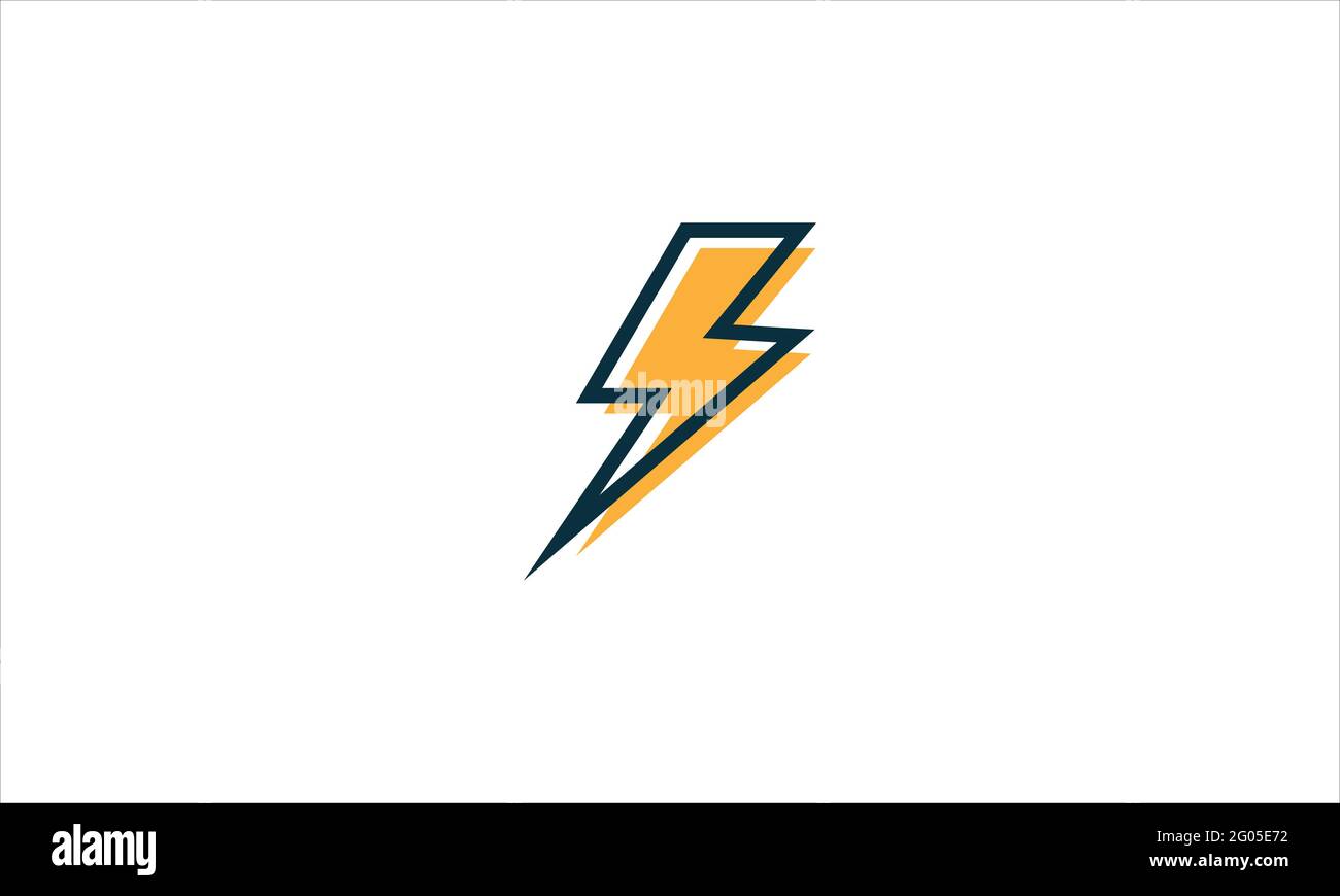 Simbolo del vettore di potenza o logotipo del fulmine elettrico per l'elettricità icona di alimentazione Illustrazione Vettoriale