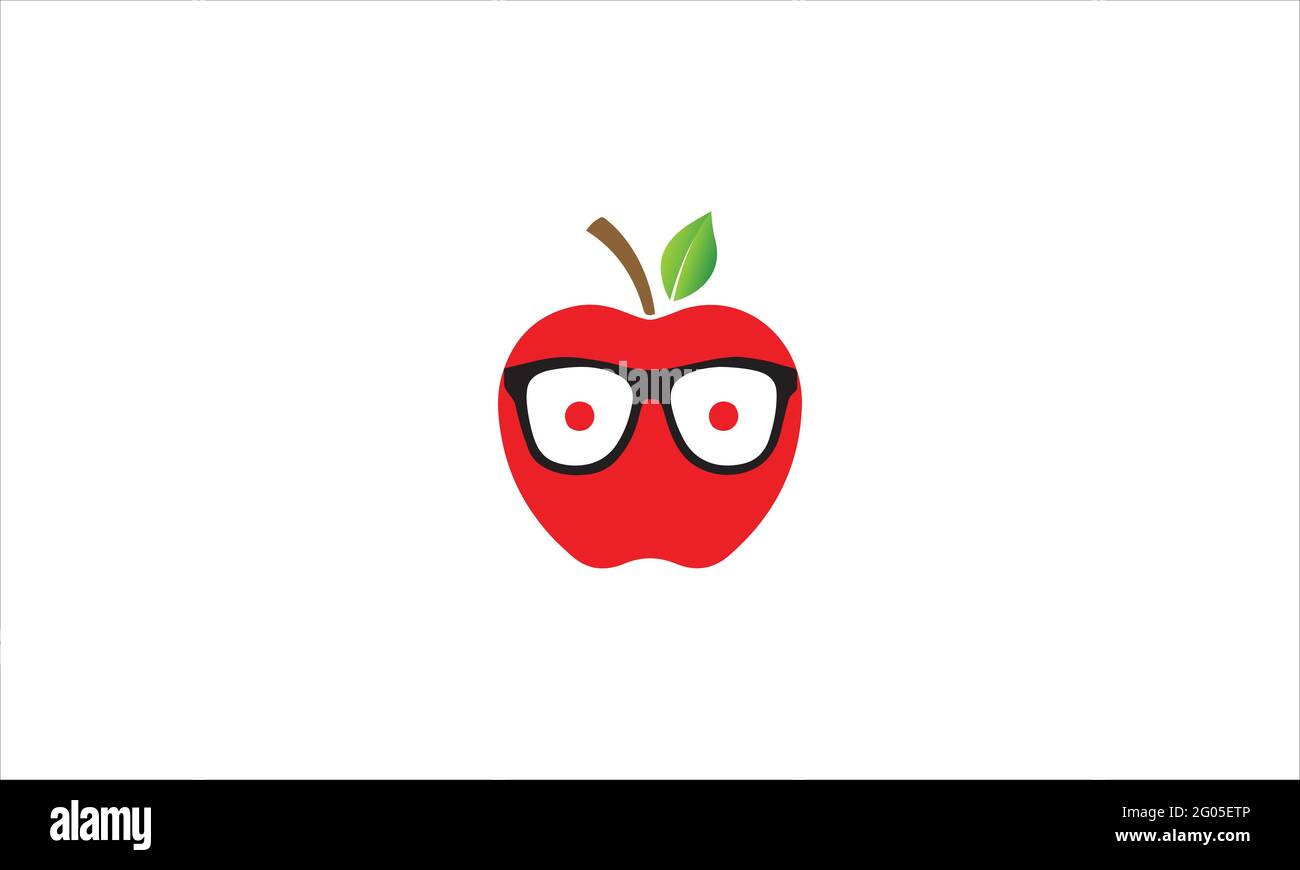 Icona emoji di Apple Cartoon simbolo di illustrazione del logo Illustrazione Vettoriale