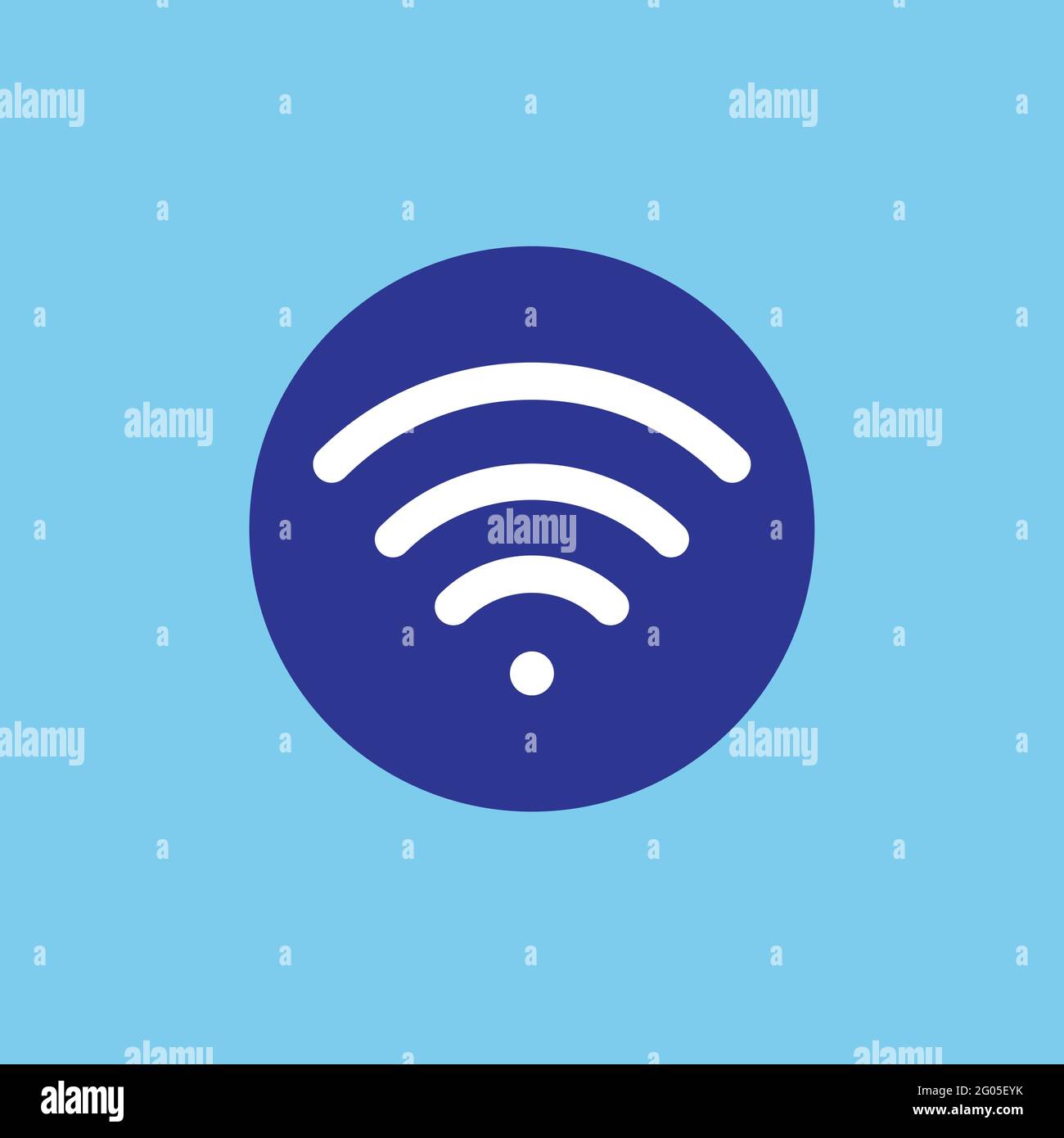 vettore dell'icona del segnale wifi in cerchio Illustrazione Vettoriale