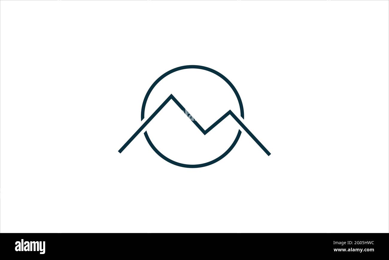 High Mountain icona disegnata a mano Logo vettore modello di business Illustrazione Vettoriale