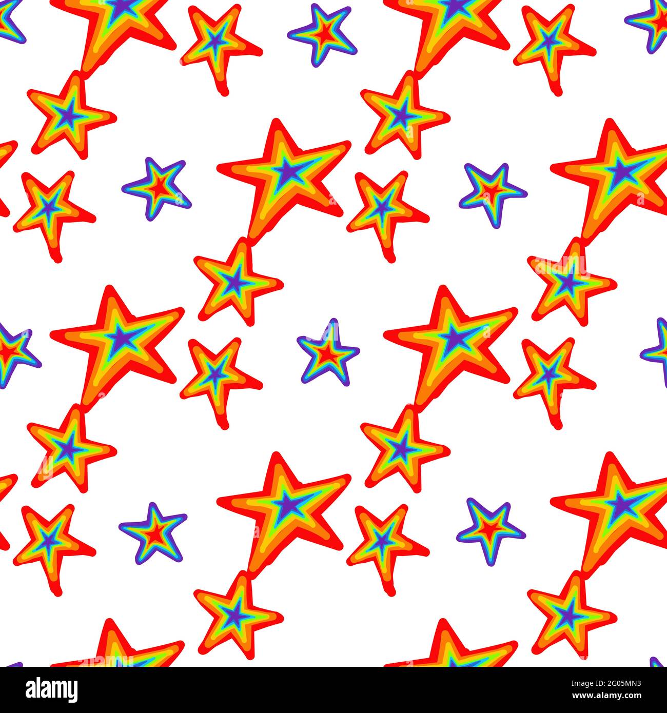 modello arcobaleno. Motivo estivo brillante senza cuciture. Design di tendenza estivo. Estate 2021. gay orgoglio colori. lgbt Illustrazione Vettoriale